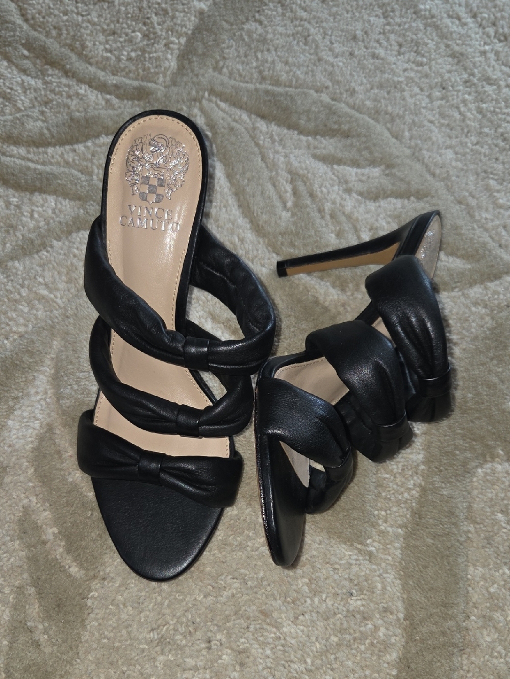 NEW! Vince Camuto Black Triple Strap Heels